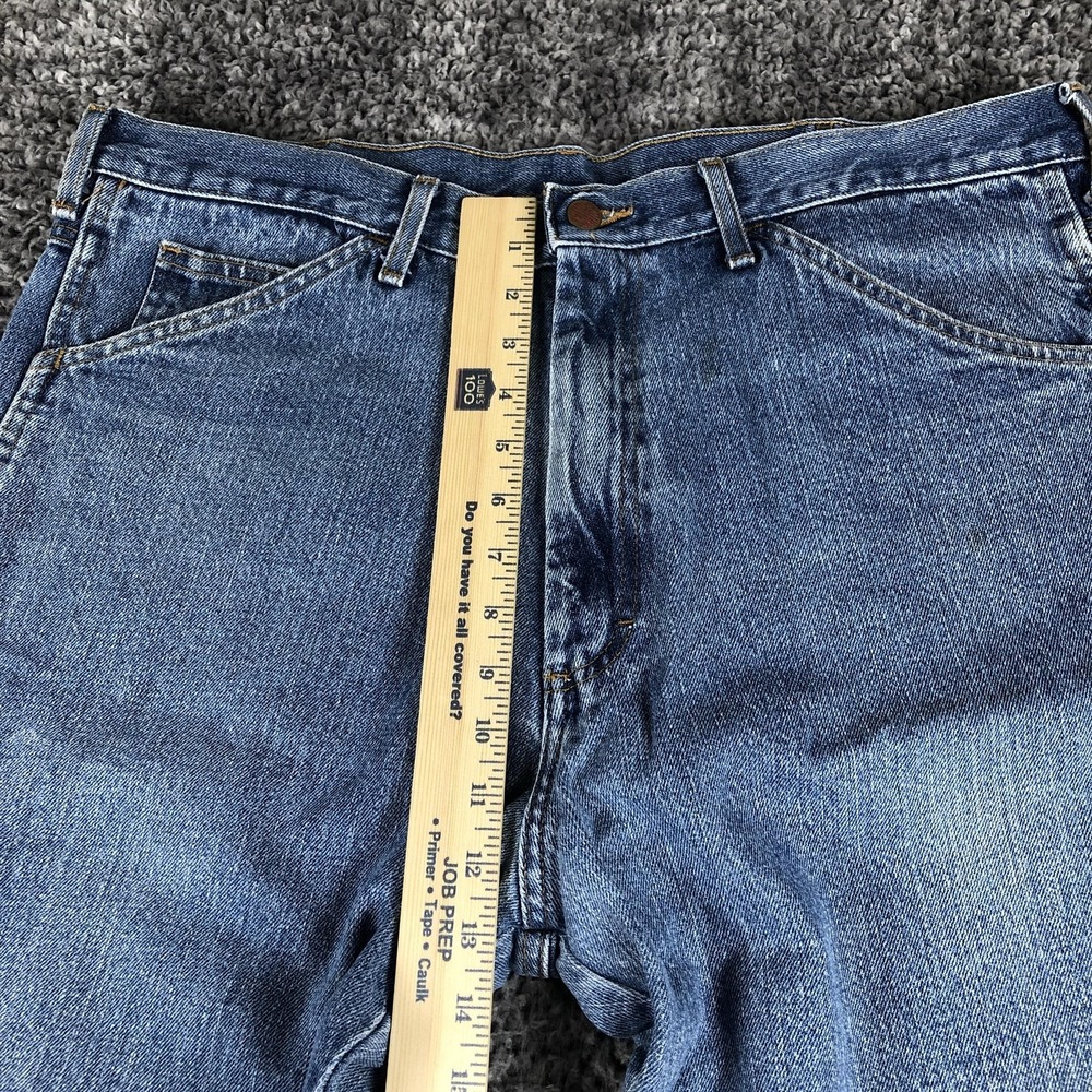 Vintage Roundhouse Jeans Mens 36x32 Blue Regular Straight Denim Workwear USA - Picture 6 of 11